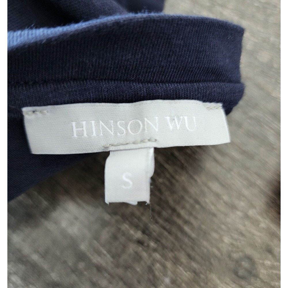 Hinson Wu Christy Dress Knit Jersey A-line Navy Dress pockets SMALL MSRP: $200 - Picture 6 of 11